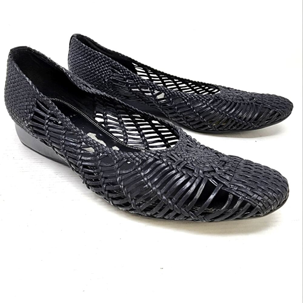 Life Stride Black Loafer Slipon Ballet Flats Breathable  Low Heel Shoes Size 8.5